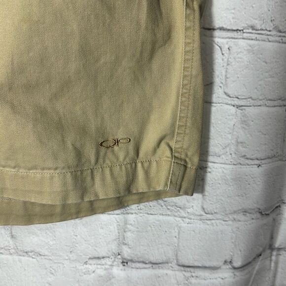 Vintage OP Ocean Pacific Tan Shorts Mens Size L Large Elastic Waist Drawstring - Picture 2 of 9